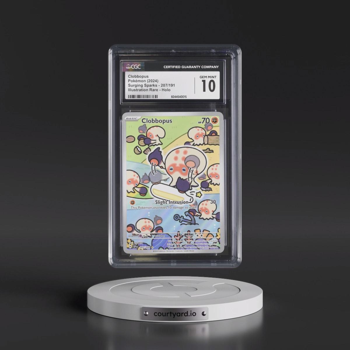 2024 Surging Sparks - SSP EN Clobbopus - Illustration Rare Holo #207/191 CGC 10