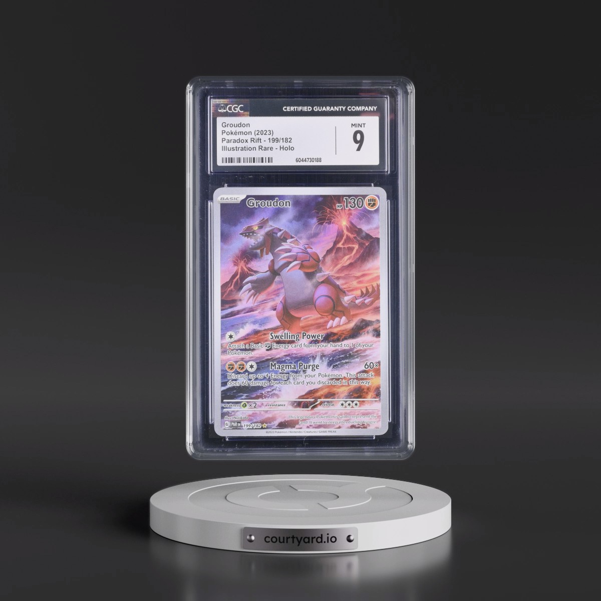 2023 Paradox Rift - PAR EN #199/182 Groudon - Illustration Rare Holo (CGC 9 MINT)