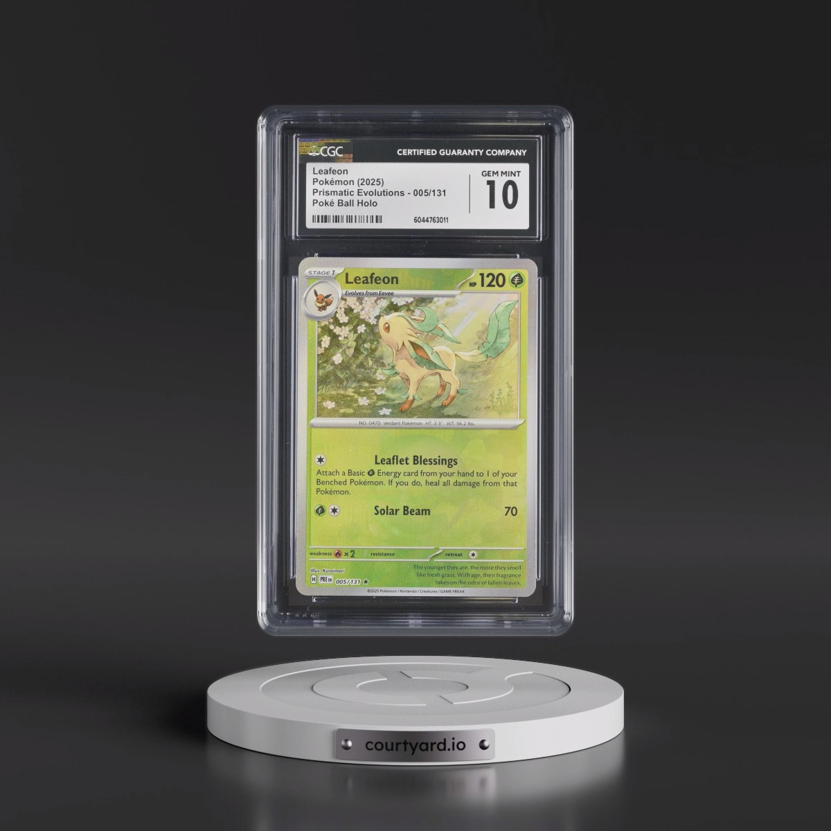 2024 Prismatic Evolutions - PRE EN #005/131 Leafeon - Poké Ball Holo (CGC 10 GEM MINT)