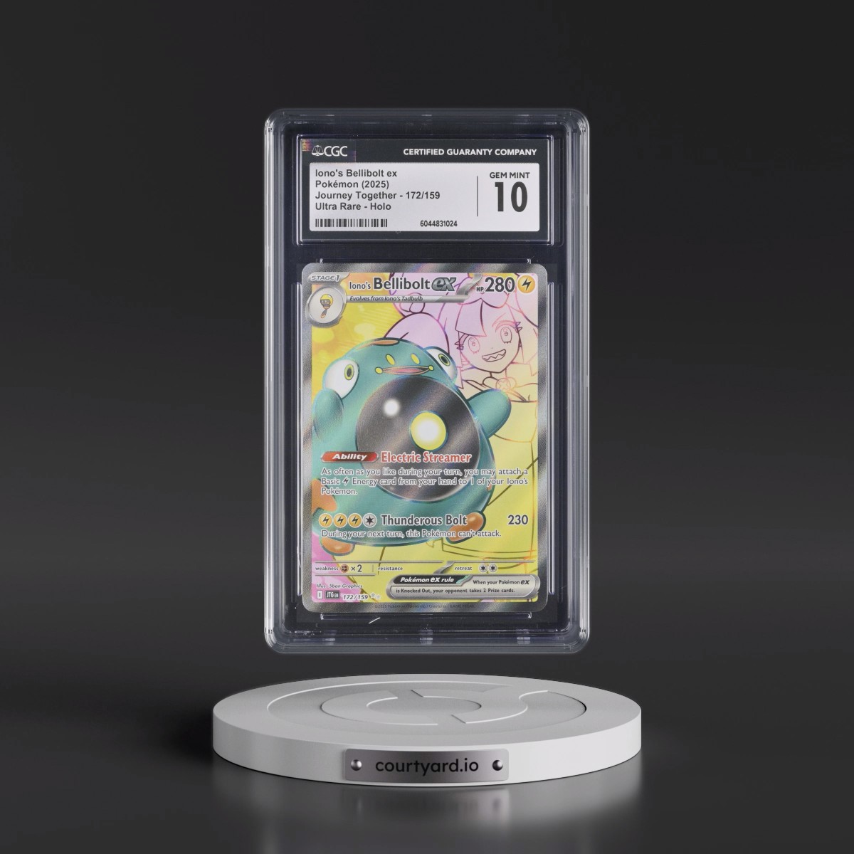 2024 Journey Together - JTG EN #172/159 Iono's Bellibolt ex - Ultra Rare Holo (CGC 10 GEM MINT)