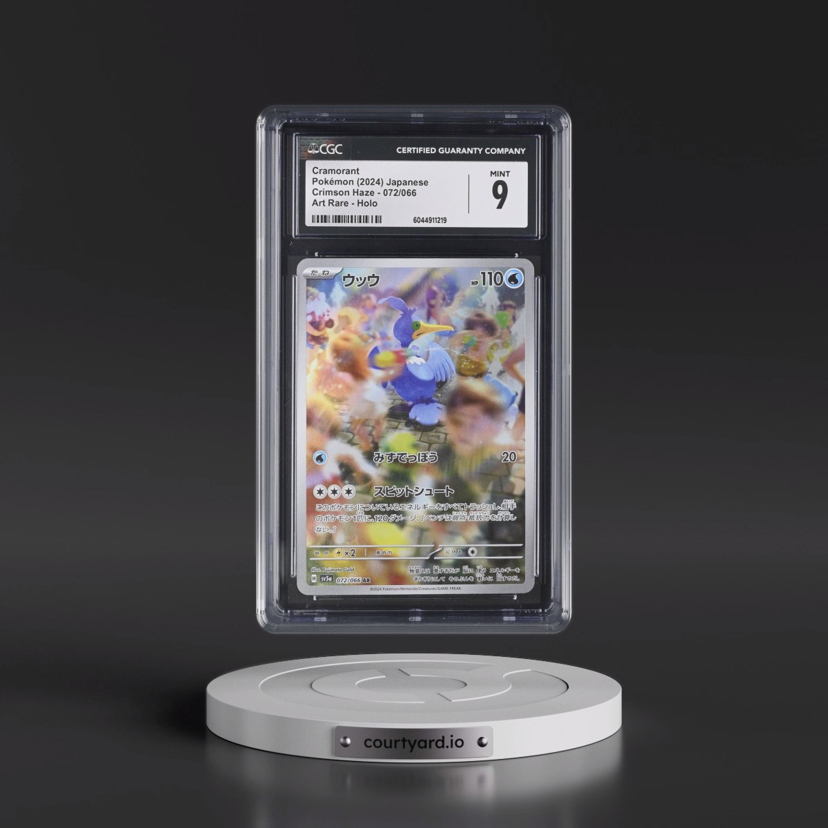 2024 Crimson Haze #072/066 Cramorant - Art Rare Holo (CGC 9 MINT)