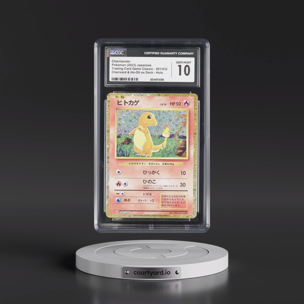 2023 Trading Card Game Classic - CLF, CLL, CLK #001/032 Charmander - Charizard &amp; Ho-Oh ex Deck - CLL Holo (CGC 10 GEM MINT)