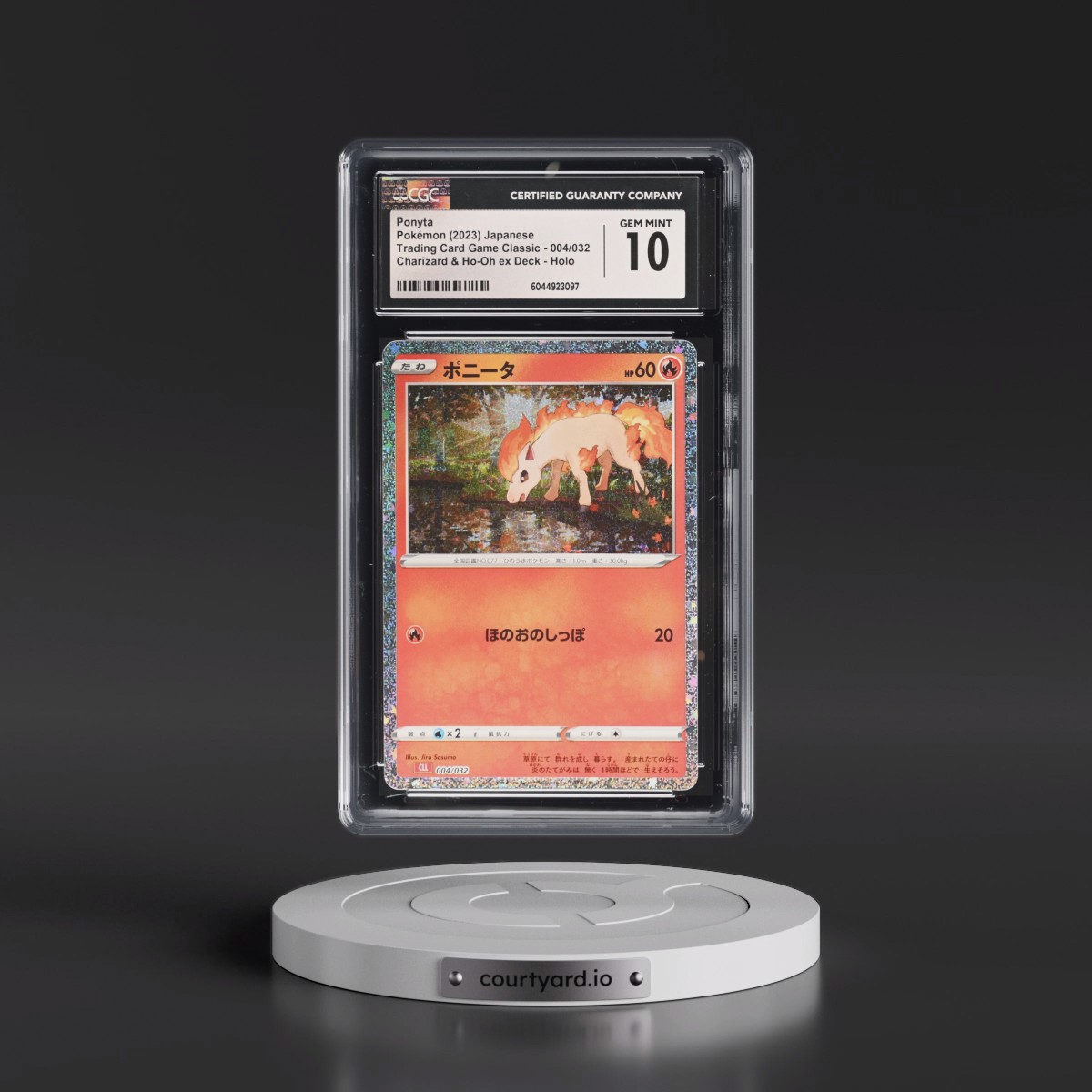2023 Trading Card Game Classic - CLF, CLL, CLK #004/032 Ponyta - Charizard & Ho-Oh ex Deck - CLL Holo (CGC 10 GEM MINT)