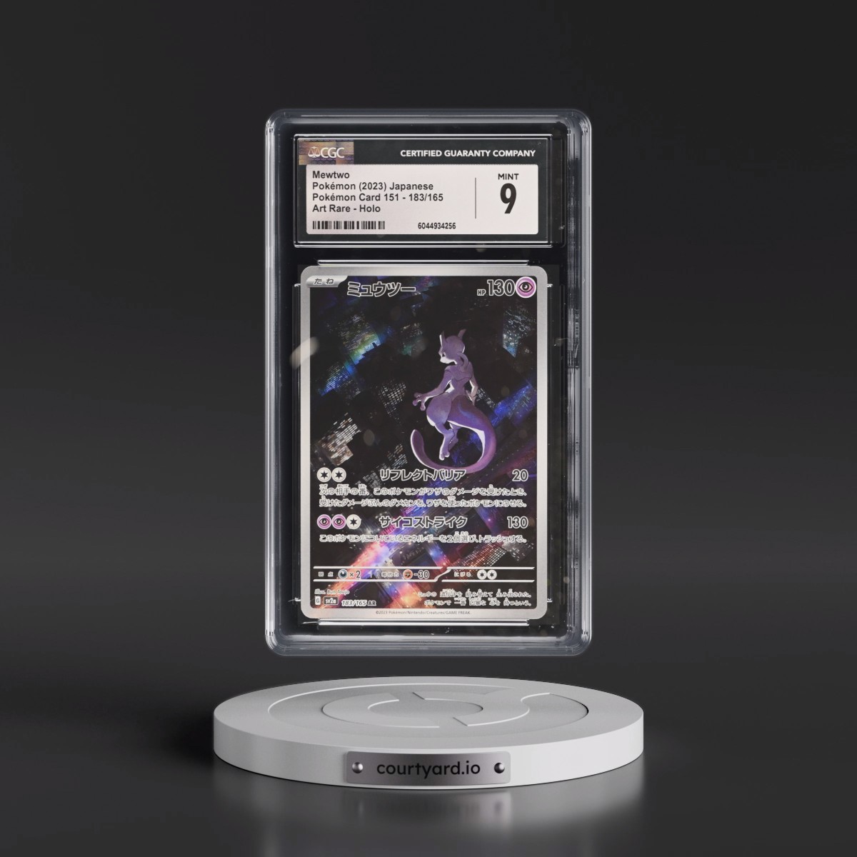 2023 Pokémon Card 151 #183/165 Mewtwo - Art Rare Holo (CGC 9 MINT)
