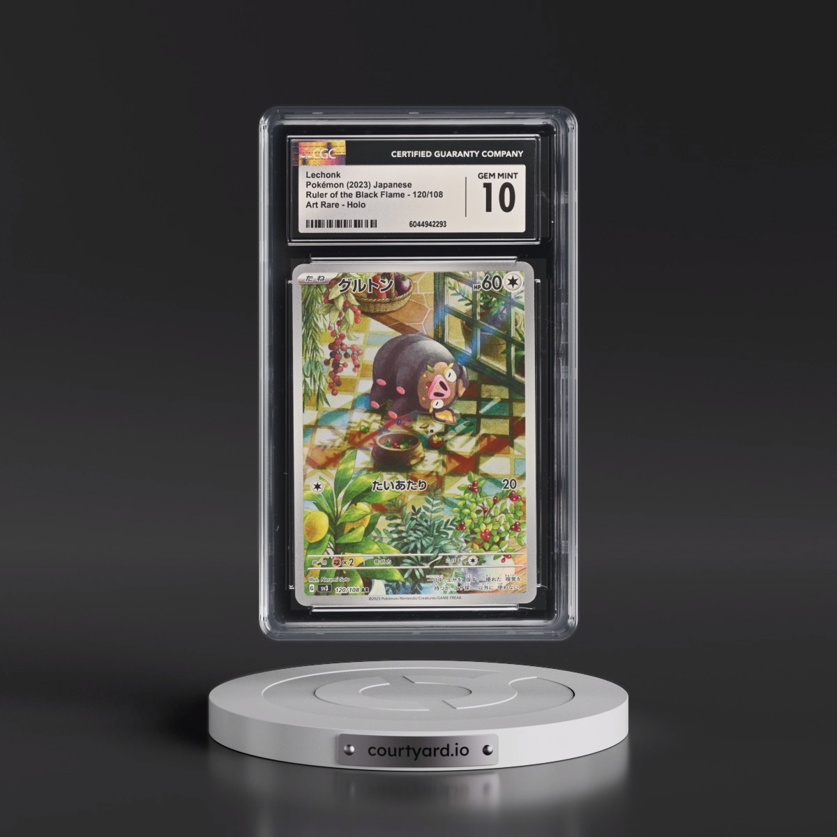 2023 Ruler of the Black Flame #120/108 Lechonk - Art Rare Holo (CGC 10 GEM MINT)