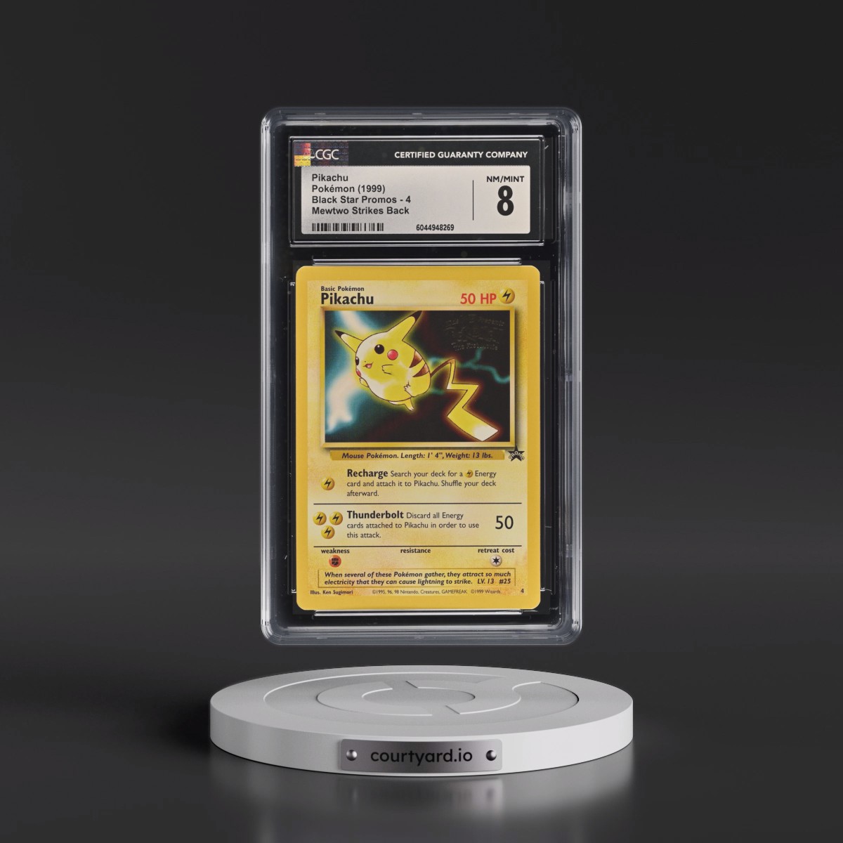 1999 Black Star Promos #4 Pikachu - Mewtwo Strikes Back (CGC 8 NM-MT)