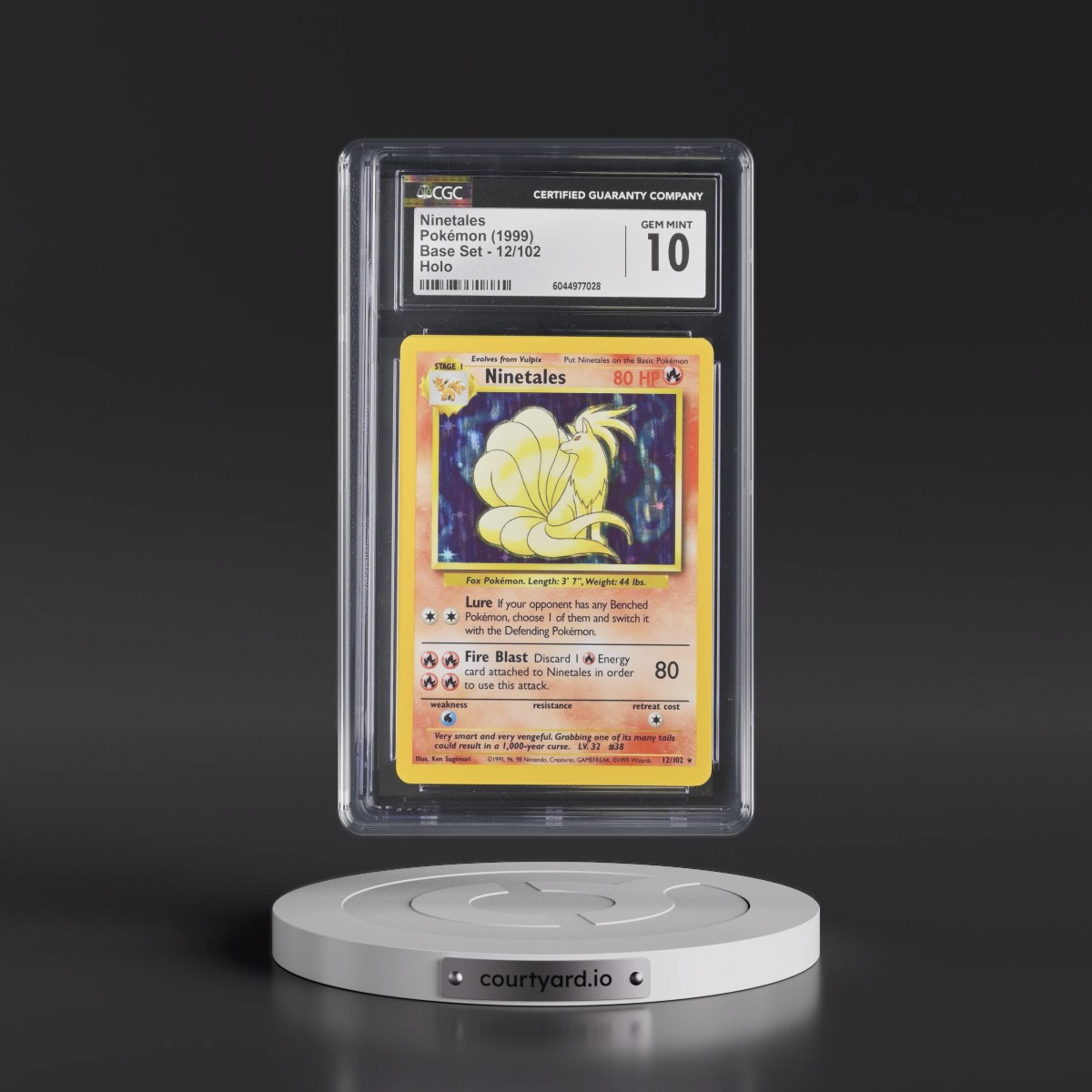 1999 Base Set #12/102 Ninetales - Holo (CGC 10 GEM MINT) - Photo