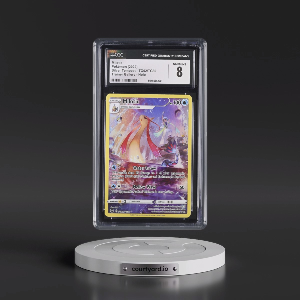 2022 Silver Tempest #TG02/TG30 Milotic - Trainer Gallery Holo (CGC 8 NM-MT)