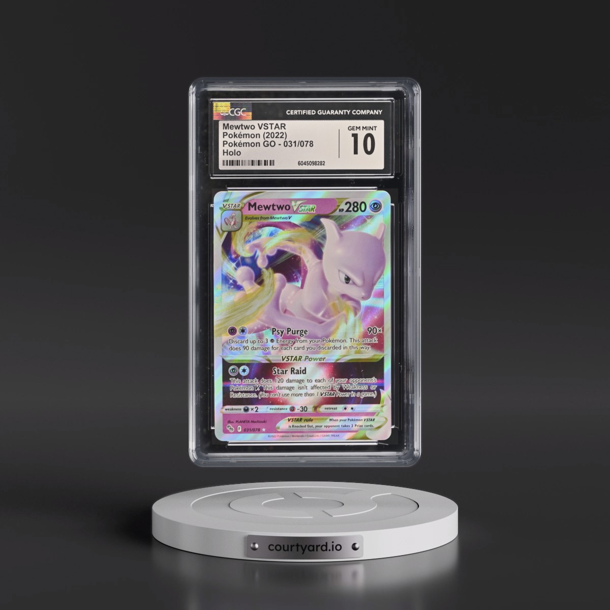 2022 Pokémon GO #031/078 Mewtwo VSTAR - Holo (CGC 10 GEM MINT)