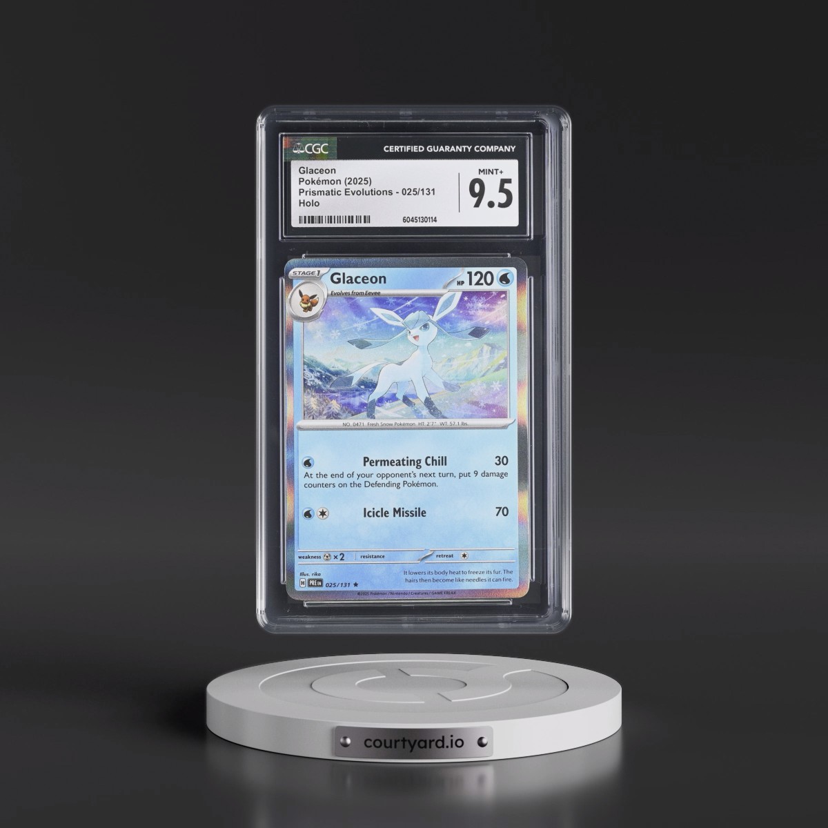2024 Prismatic Evolutions - PRE EN #025/131 Glaceon - Holo (CGC 9.5 MINT+)