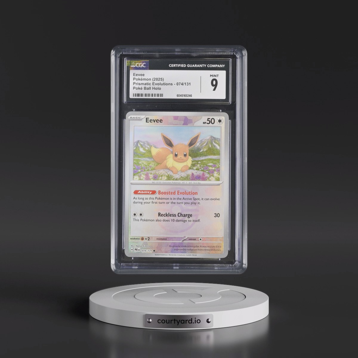 2024 Prismatic Evolutions - PRE EN Eevee - Poké Ball Holo #074/131 CGC 9