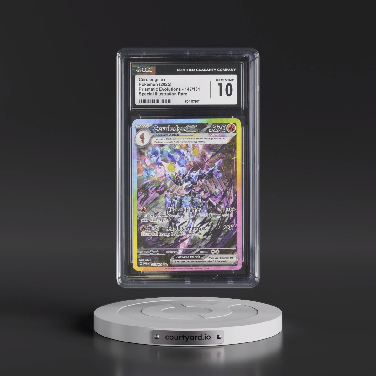 2025 Prismatic Evolutions - PRE EN #147/131 Ceruledge ex - Special Illustration Rare Holo (CGC 10 GEM MINT)