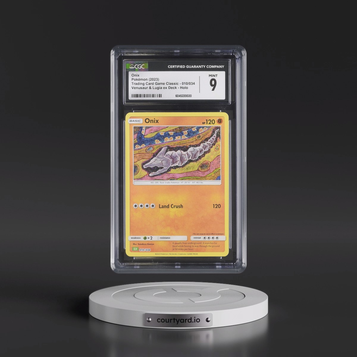 2023 Trading Card Game Classic - CLV, CLC, CLB #010/034 Onix - Venusaur & Lugia ex Deck - CLV Holo (CGC 9 MINT)