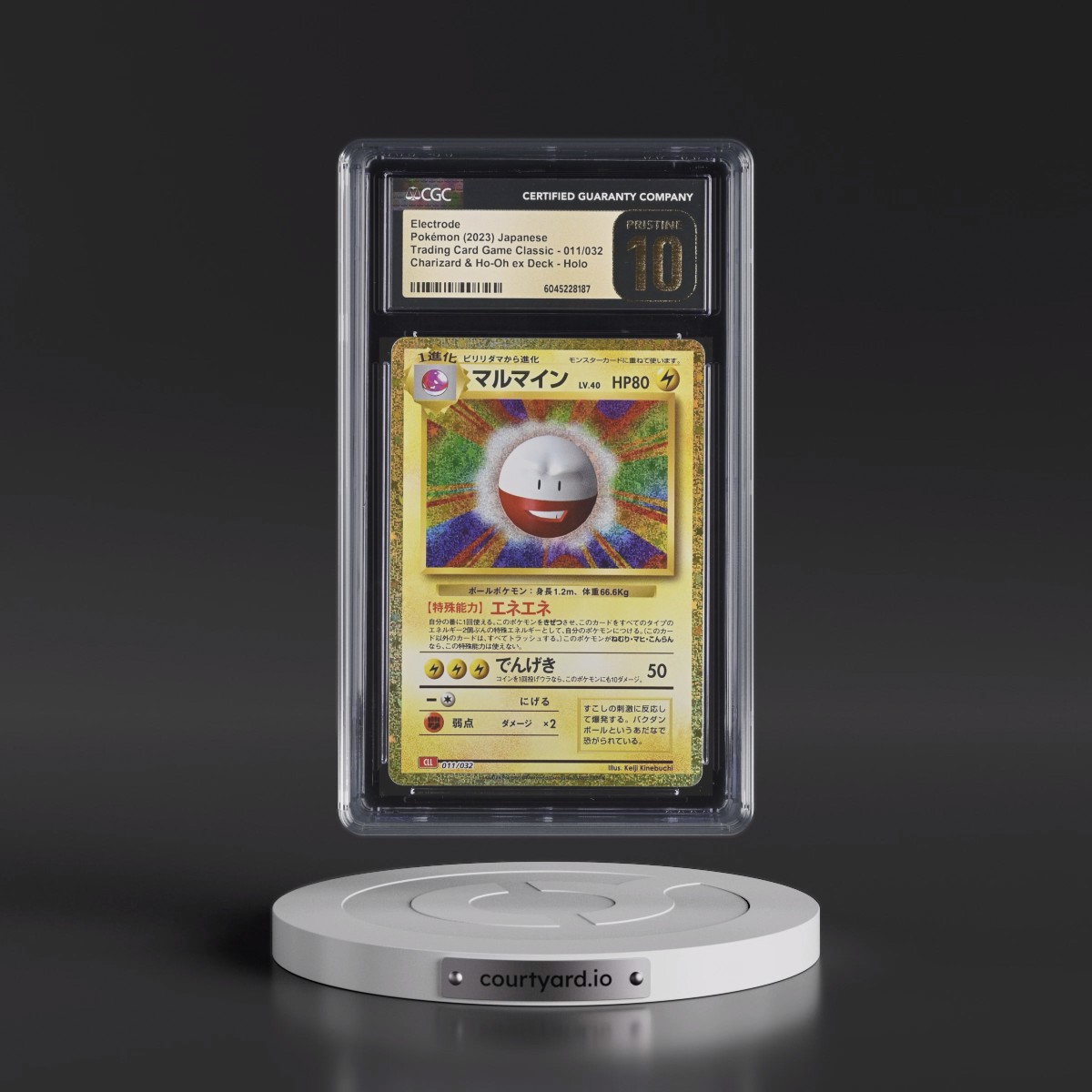 2023 Trading Card Game Classic - CLF, CLL, CLK #011/032 Electrode - Holo Charizard & Ho-Oh ex Deck - CLL (CGC 10 PRISTINE)