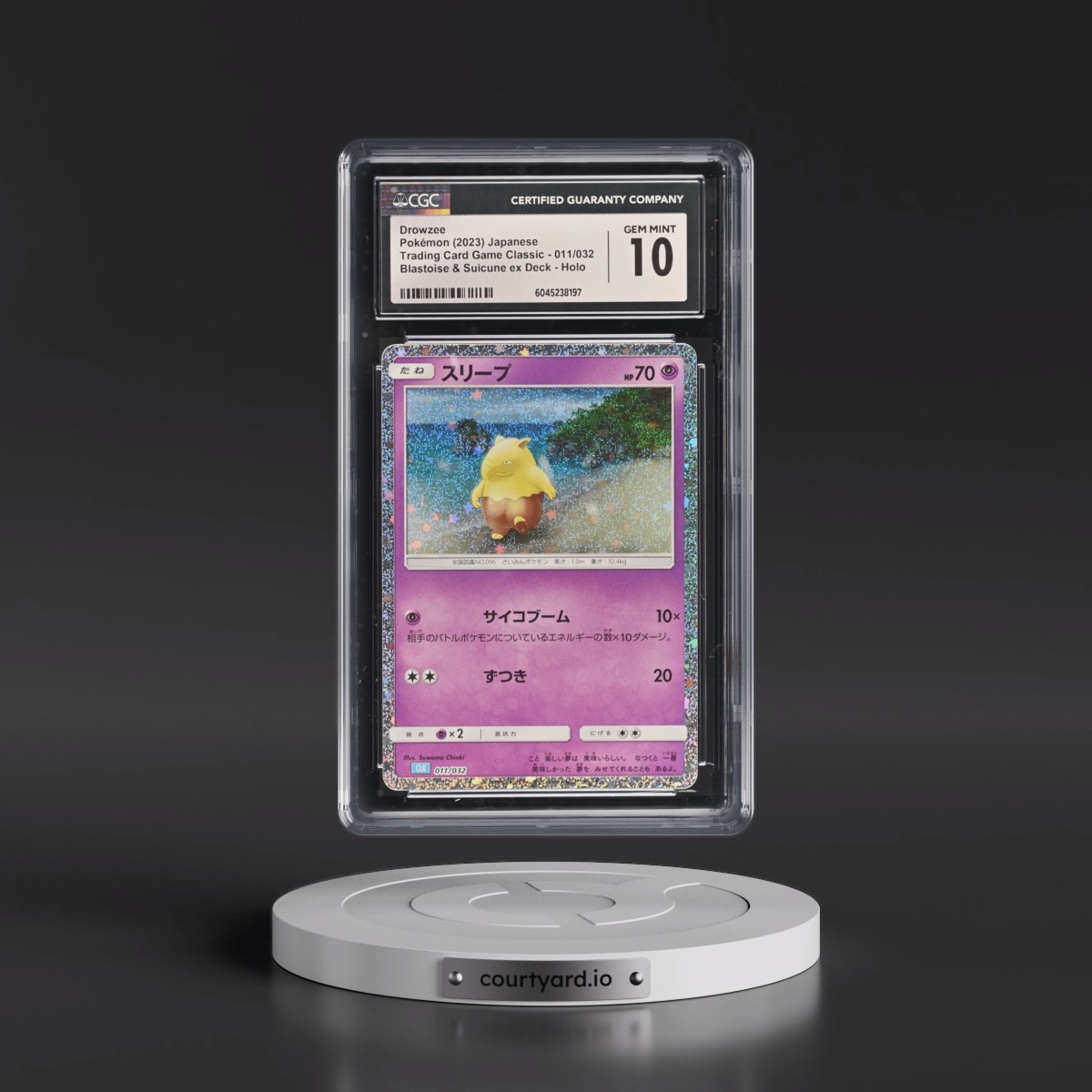 2023 Trading Card Game Classic - CLF, CLL, CLK #011/032 Drowzee - Blastoise & Suicune ex Deck - CLK Holo (CGC 10 GEM MINT)