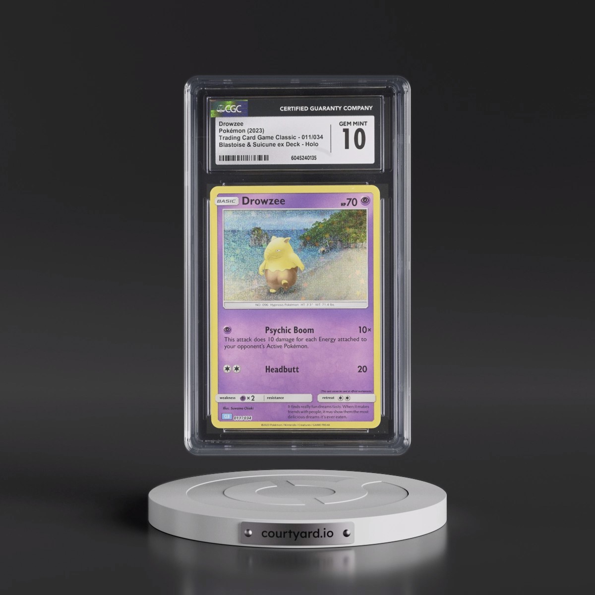 2023 Trading Card Game Classic - CLV, CLC, CLB #011/034 Drowzee - Blastoise & Suicune ex Deck - CLB Holo (CGC 10 GEM MINT)