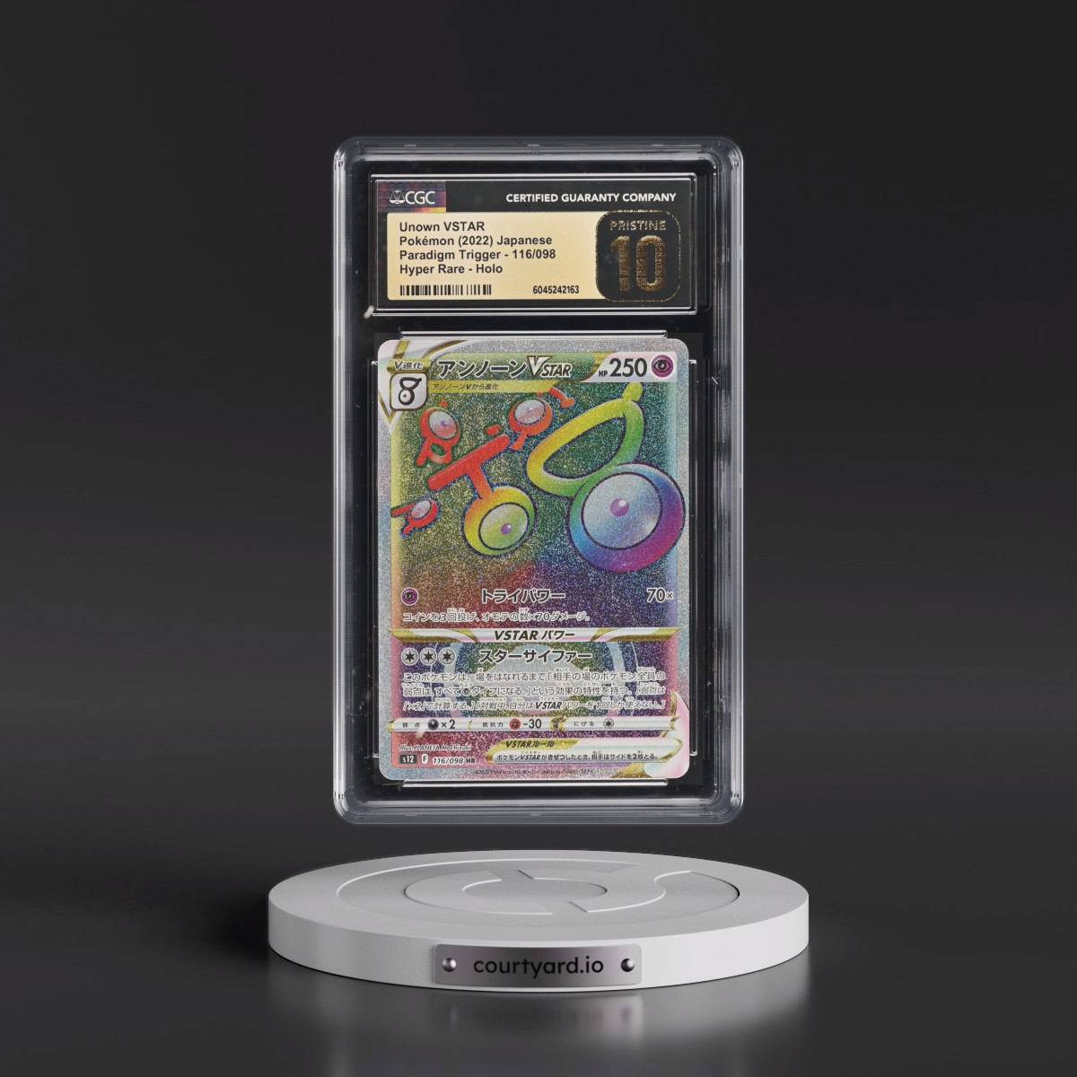2022 Paradigm Trigger #116/098 Unown VSTAR - Hyper Rare Holo (CGC 10 PRISTINE)