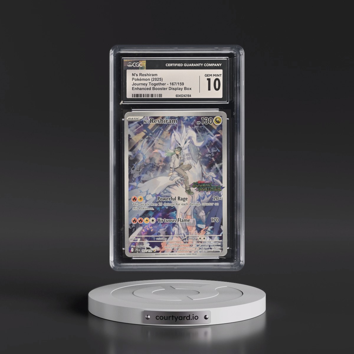 2024 Journey Together - JTG EN #167/159 N's Reshiram - Illustration Rare Holo (CGC 10 GEM MINT)
