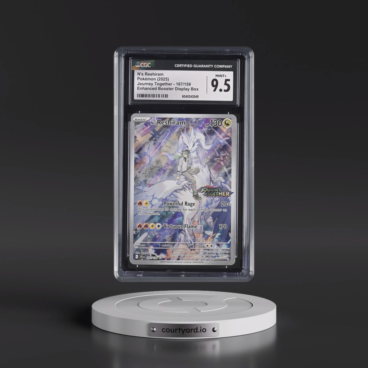 2024 Journey Together - JTG EN #167/159 N's Reshiram - Illustration Rare Holo (CGC 9.5 MINT+)