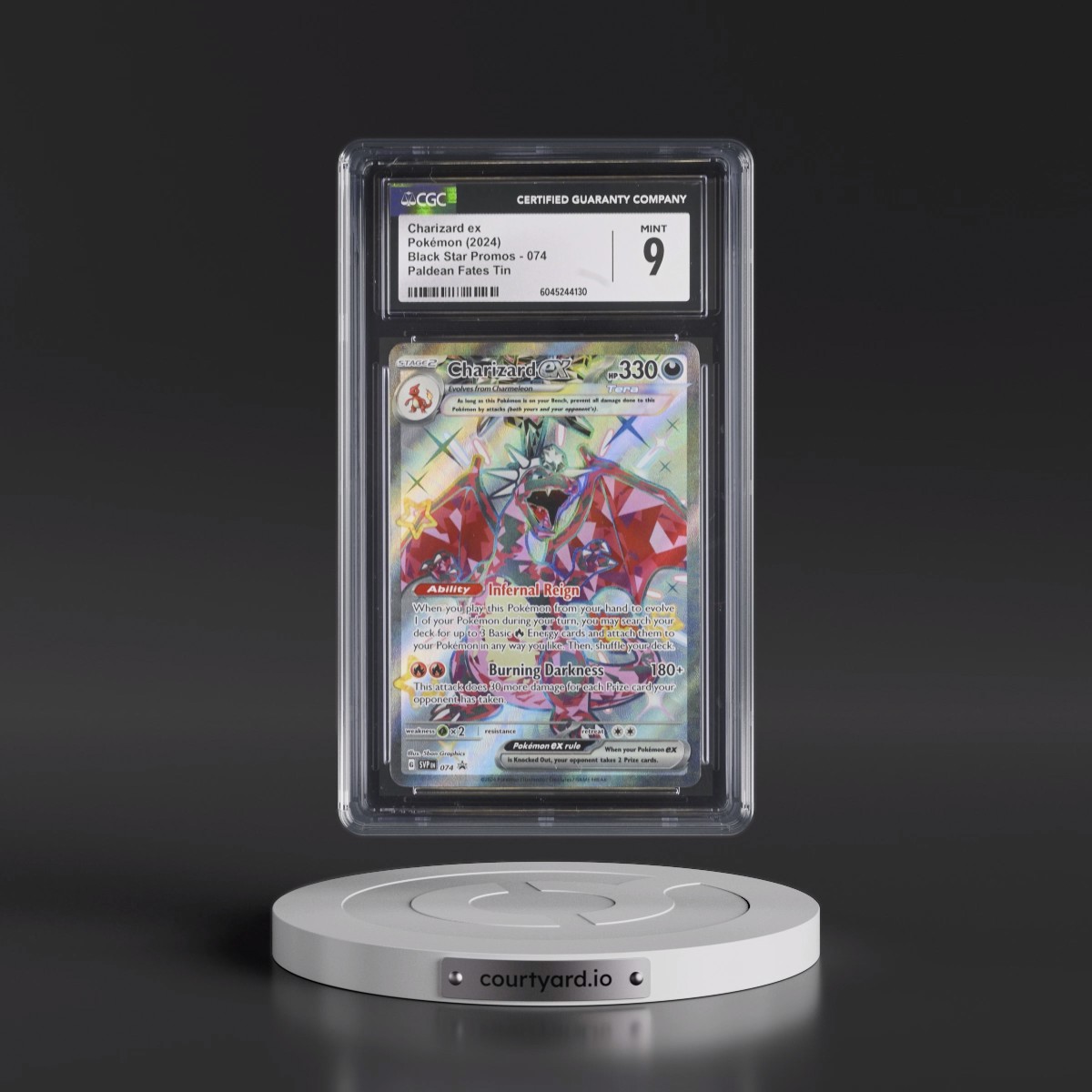 2023 Black Star Promos - Scarlet & Violet SVP EN #074 Charizard ex - Paldean Fates Tin (Holo) (CGC 9 MINT)