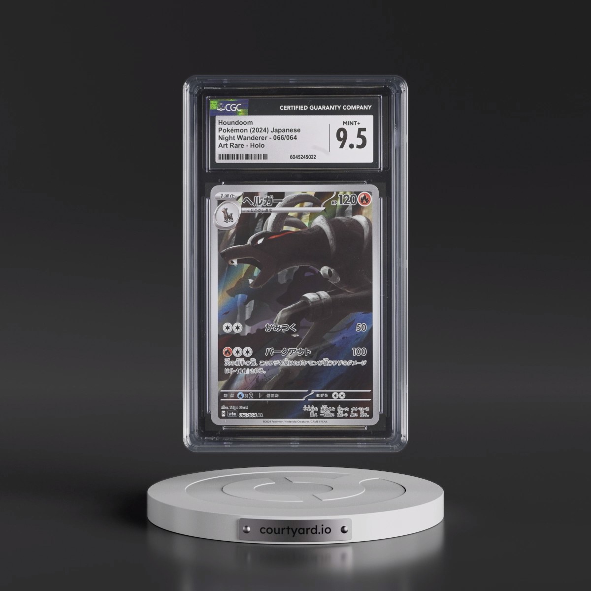 2024 Night Wanderer #066/064 Houndoom - Art Rare Holo (CGC 9.5 MINT+)