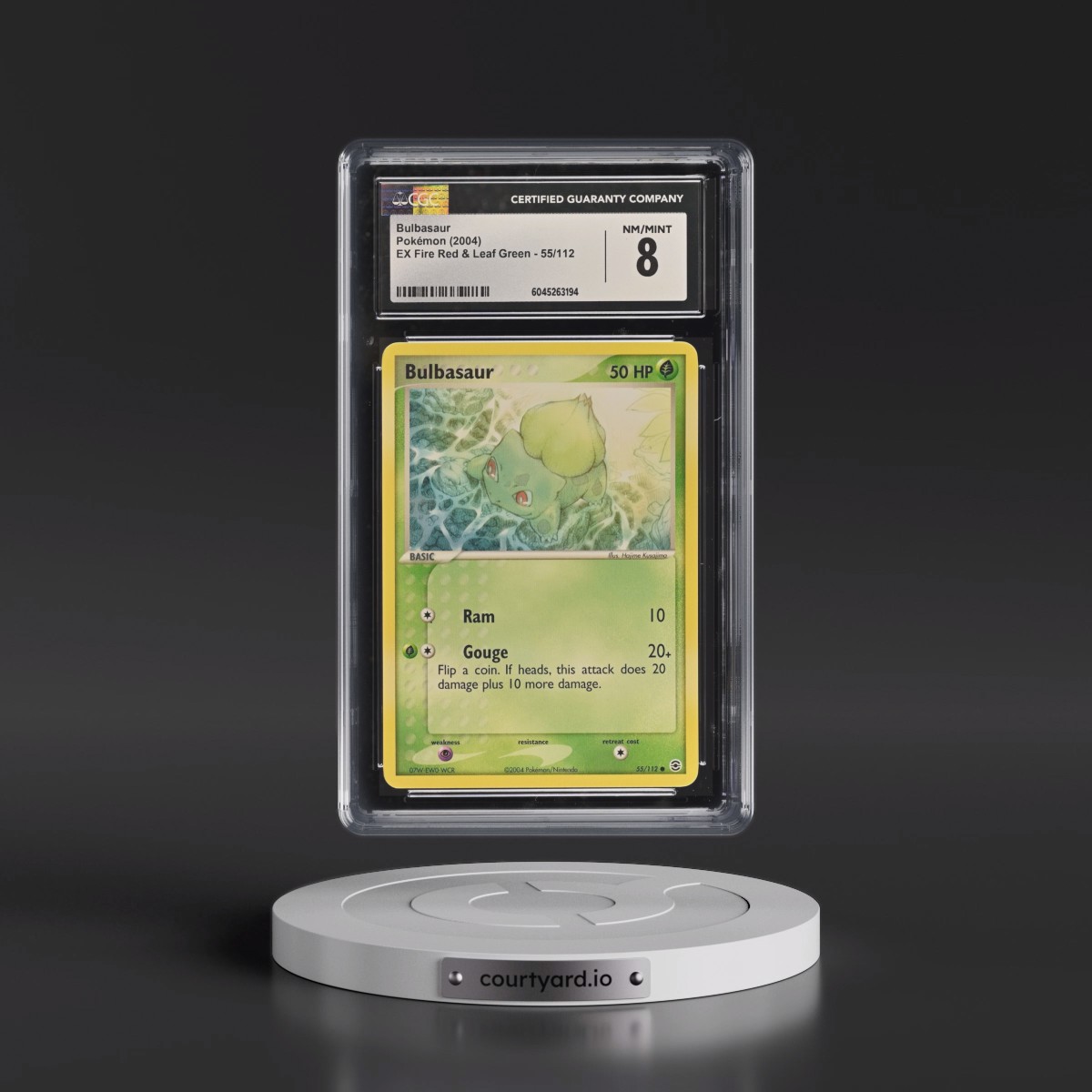 2004 EX Fire Red & Leaf Green #55/112 Bulbasaur (CGC 8 NM-MT)
