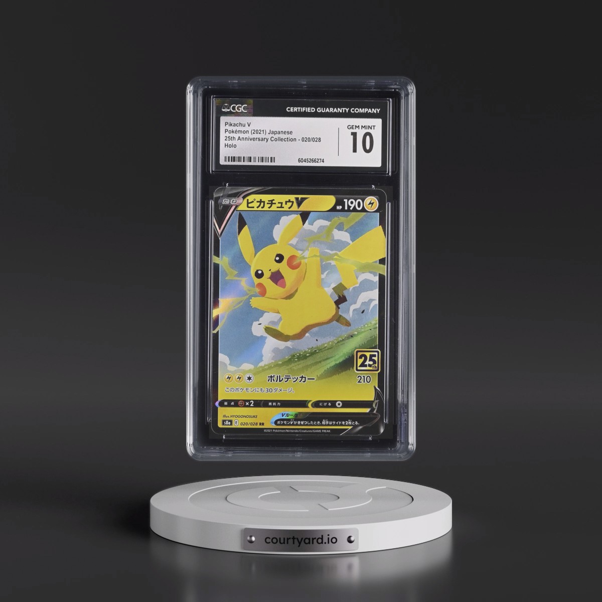 2021 25th Anniversary Collection #020/028 Pikachu V - Holo (CGC 10 GEM MINT)