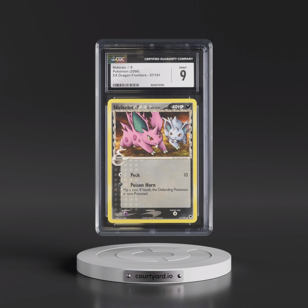 2006 EX Dragon Frontiers #57/101 Nidoran â?? Î´ (CGC 9 MINT)