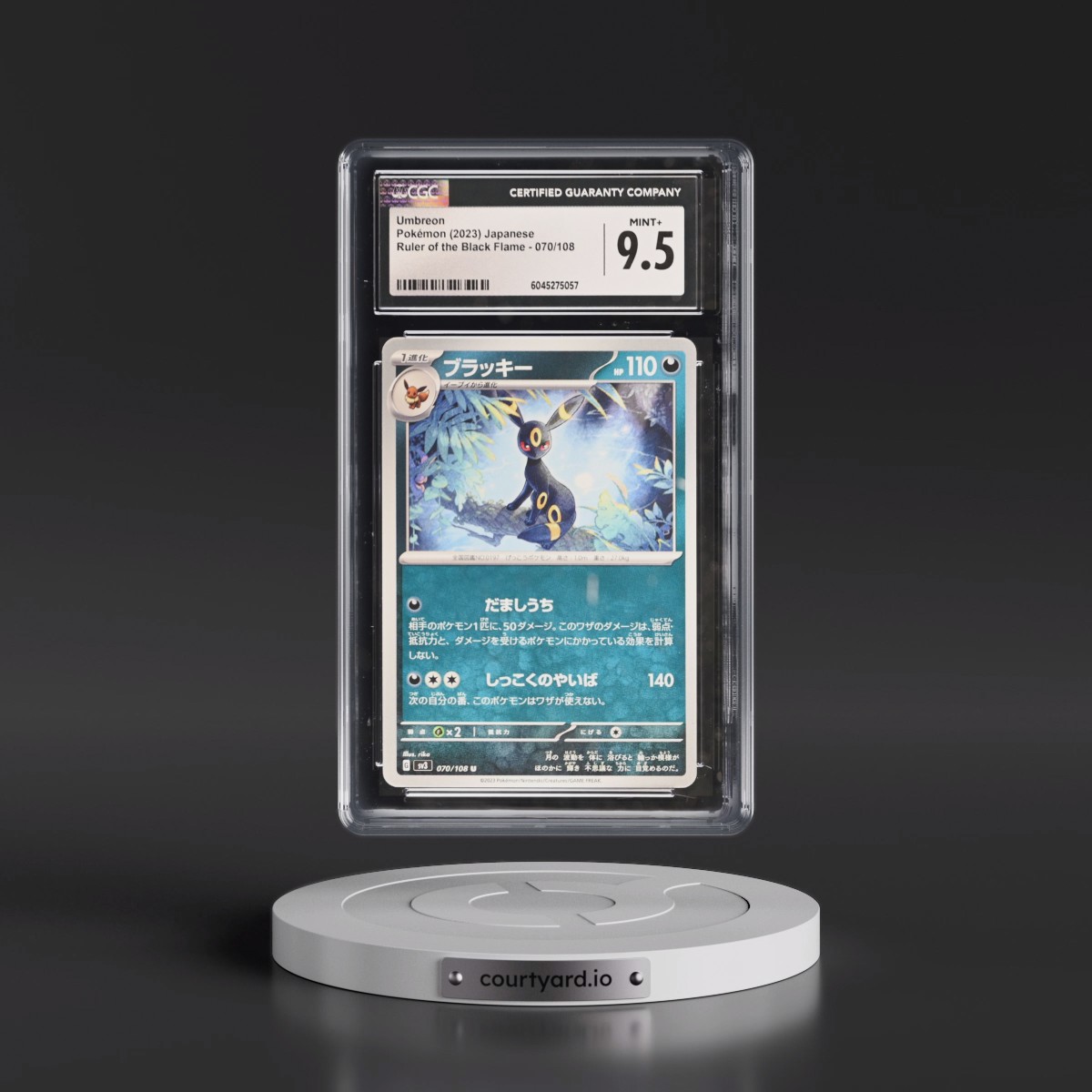 2023 Ruler of the Black Flame #070/108 Umbreon (CGC 9.5 MINT+)
