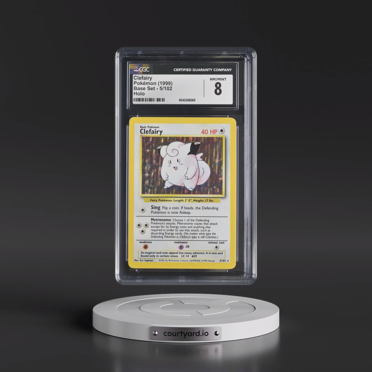 1999 Base Set #5/102 Clefairy - Holo (CGC 8 NM-MT)