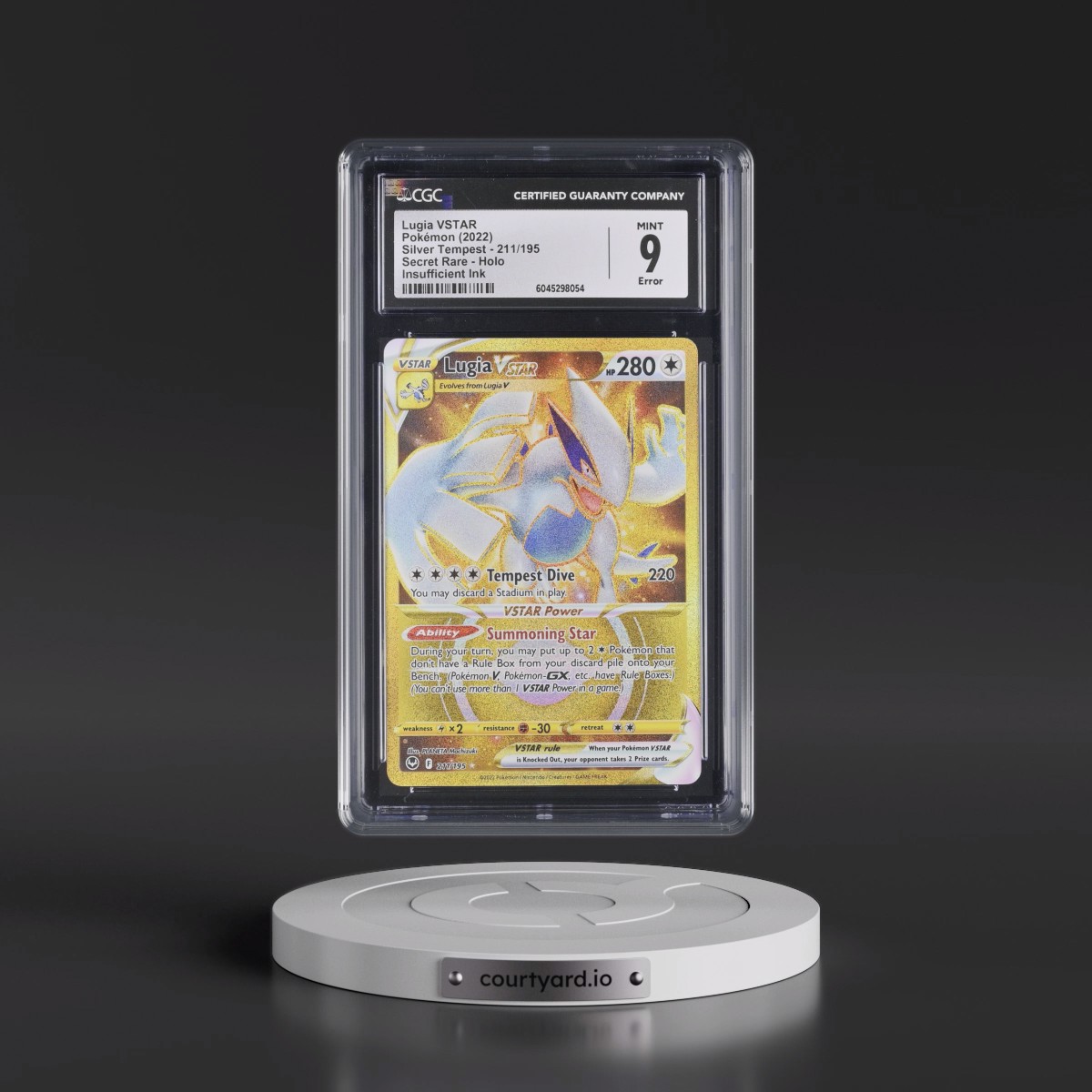 2022 Silver Tempest #211/195 Lugia VSTAR - Secret Rare Holo (CGC 9 MINT)