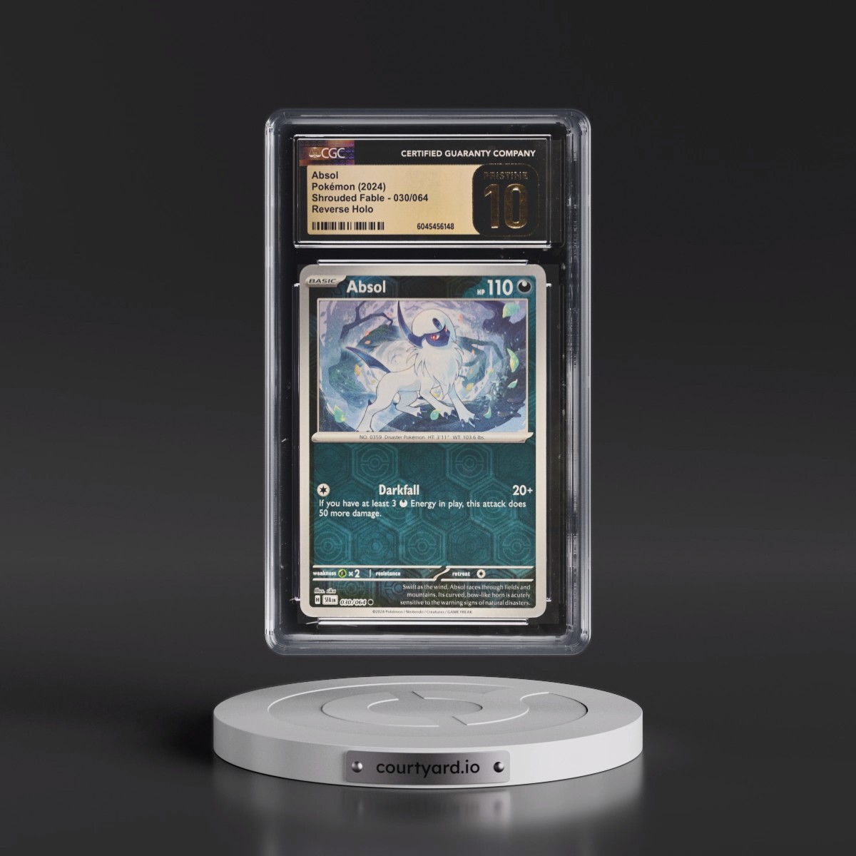 2023 Shrouded Fable - SFA EN #030/064 Absol - Reverse Holo (CGC 10 PRISTINE)