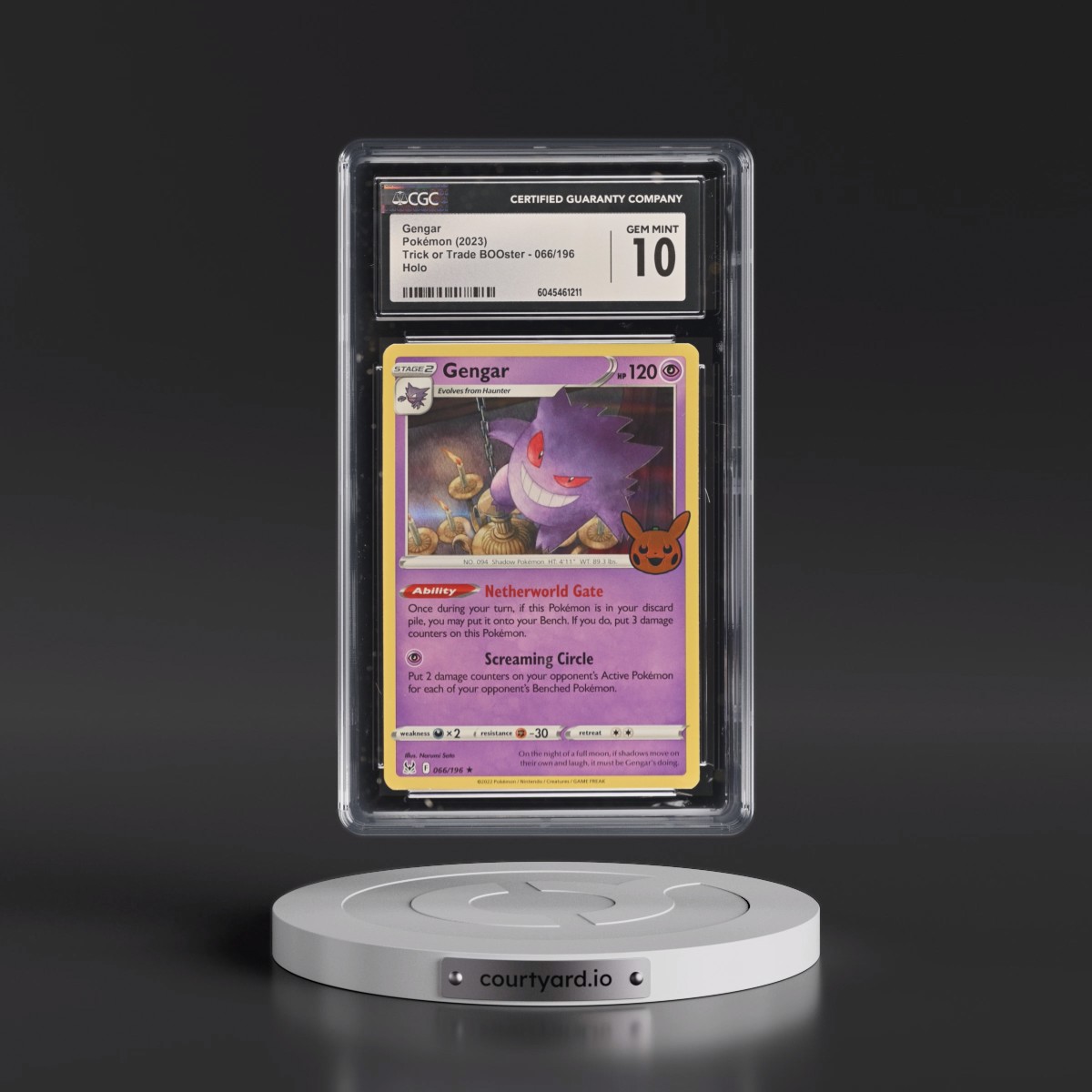 2023 Trick or Trade BOOster (2023) #066/196 Gengar - Holo (CGC 10 GEM MINT)