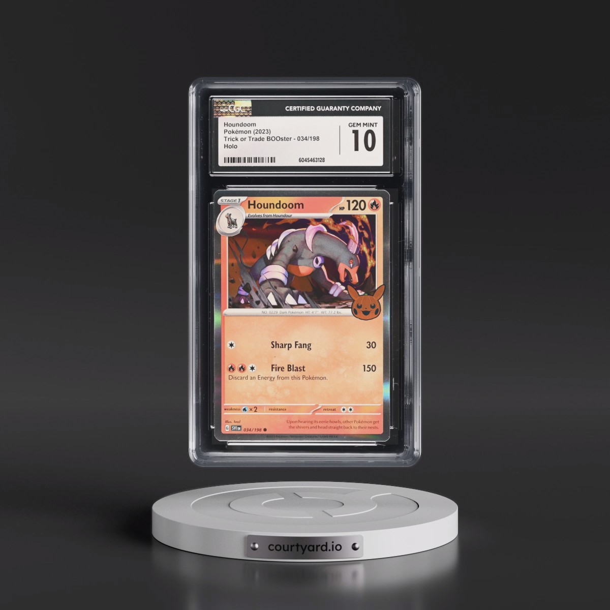 2023 Trick or Trade BOOster (2023) #034/198 Houndoom - Holo (CGC 10 GEM MINT)