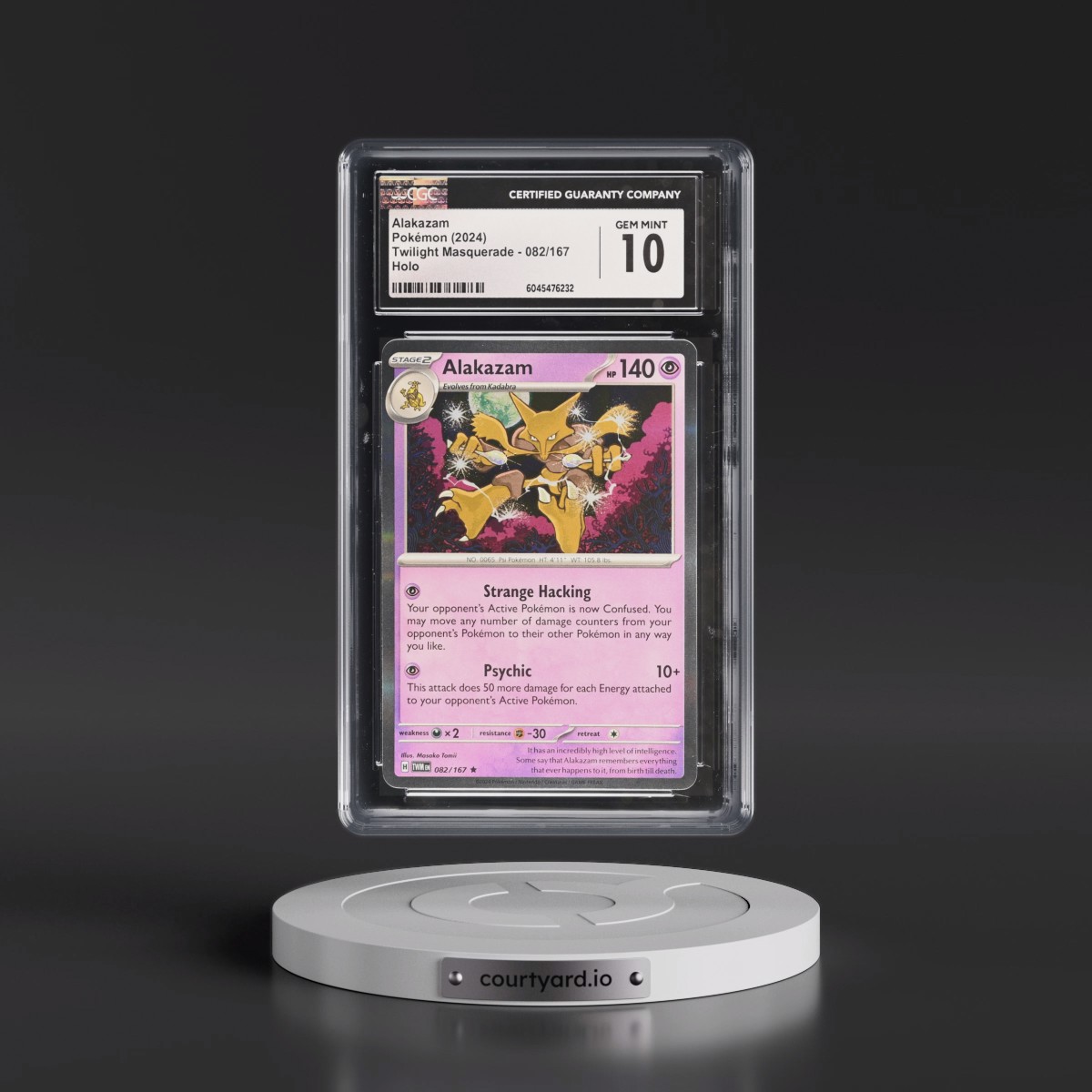 2024 Twilight Masquerade - TWM EN #082/167 Alakazam - Holo (CGC 10 GEM MINT)