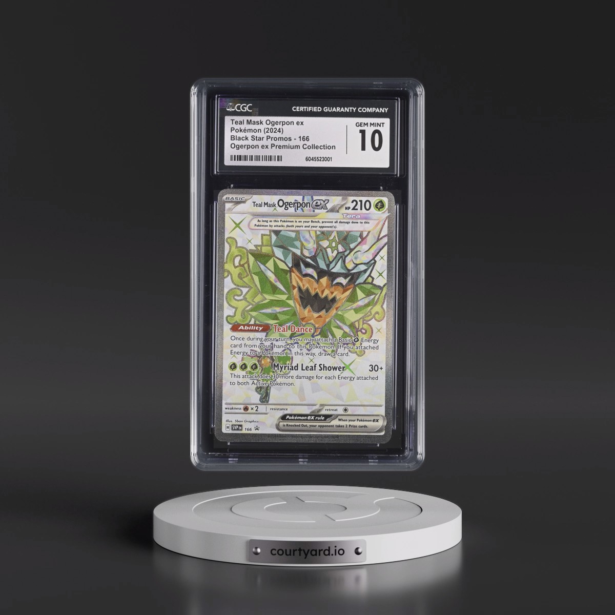 2023 Black Star Promos - Scarlet & Violet SVP EN #166 Teal Mask Ogerpon ex - Ogerpon ex Premium Collection (Holo) (CGC 10 GEM MINT)