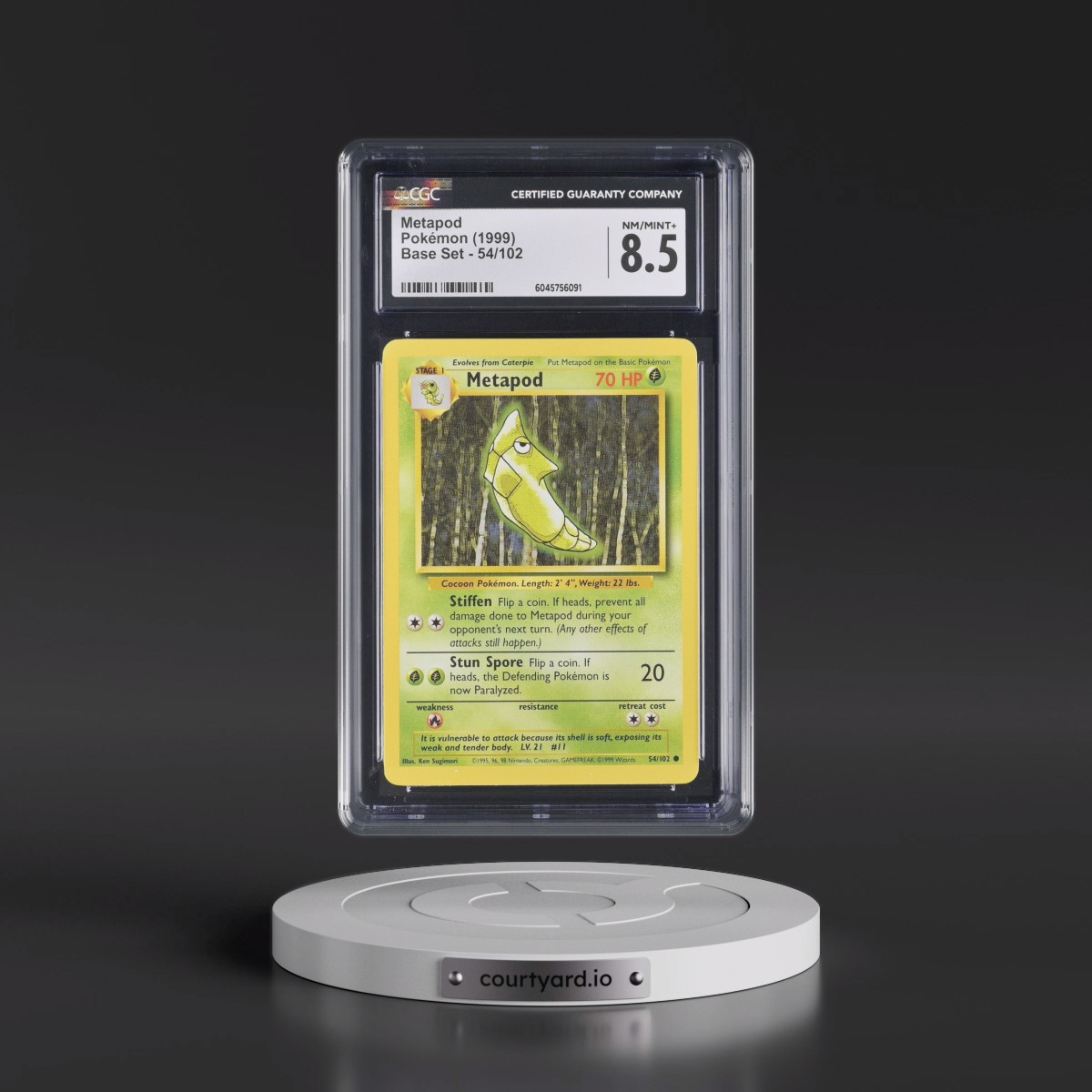 1999 Base Set #54/102 Metapod (CGC 8.5 NM-MT+)