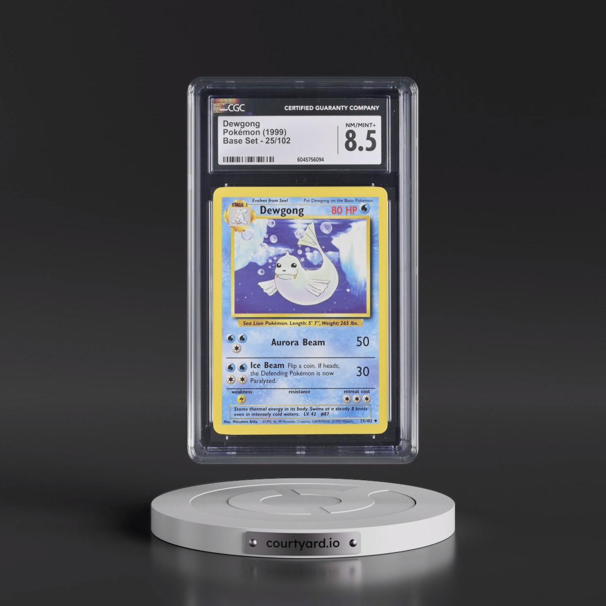 1999 Base Set #25/102 Dewgong (CGC 8.5 NM-MT+)