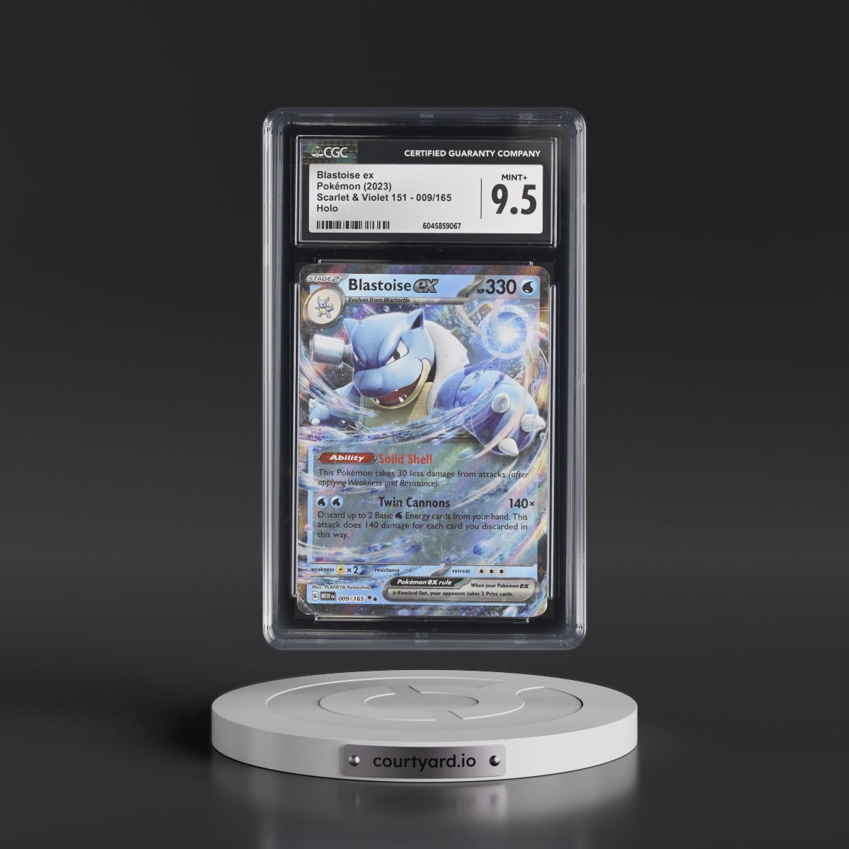 2023 Scarlet & Violet 151 - MEW EN #009/165 Blastoise ex - Holo (CGC 9.5 MINT+)
