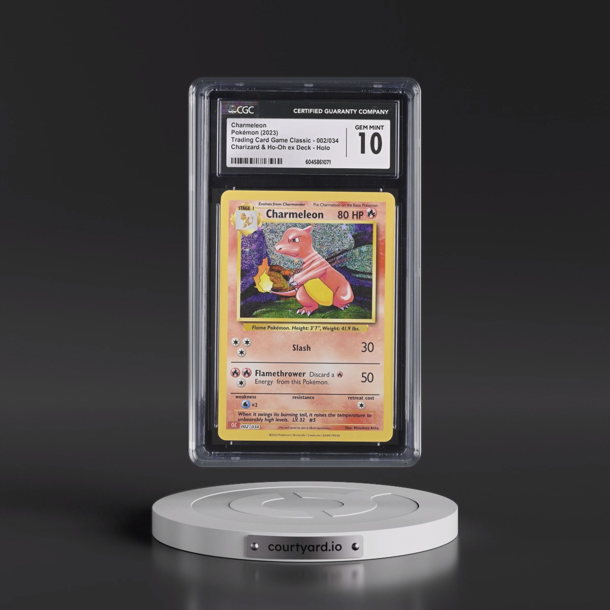 2023 Trading Card Game Classic - CLV, CLC, CLB #002/034 Charmeleon - Charizard & Ho-Oh ex Deck - CLC Holo (CGC 10 GEM MINT)