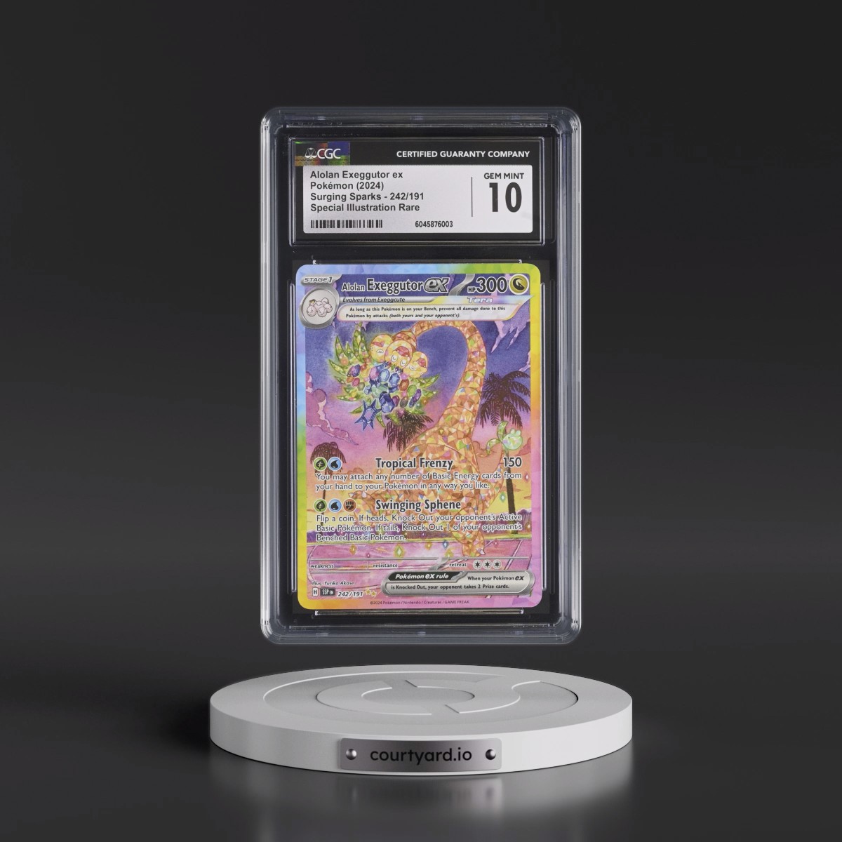 2024 Surging Sparks - SSP EN #242/191 Alolan Exeggutor ex - Special Illustration Rare (CGC 10 GEM MINT)