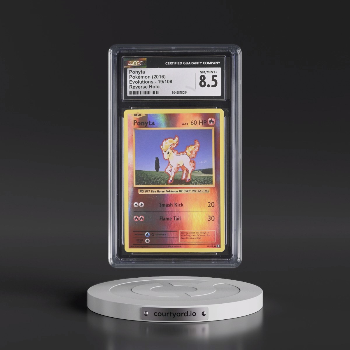 2016 Evolutions #19/108 Ponyta - Reverse Holo (CGC 8.5 NM-MT+)