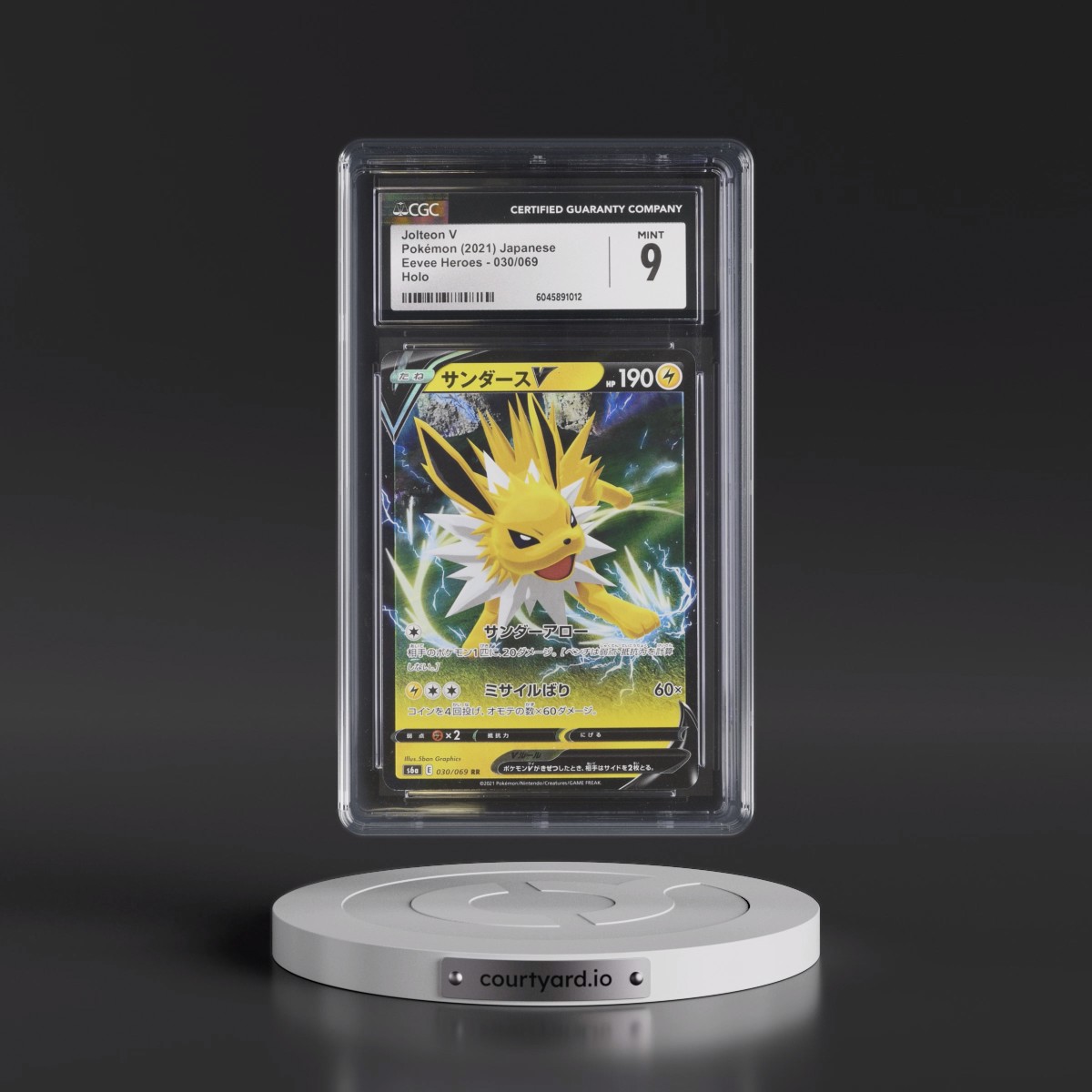 2021 Eevee Heroes #030/069 Jolteon V - Holo (CGC 9 MINT)