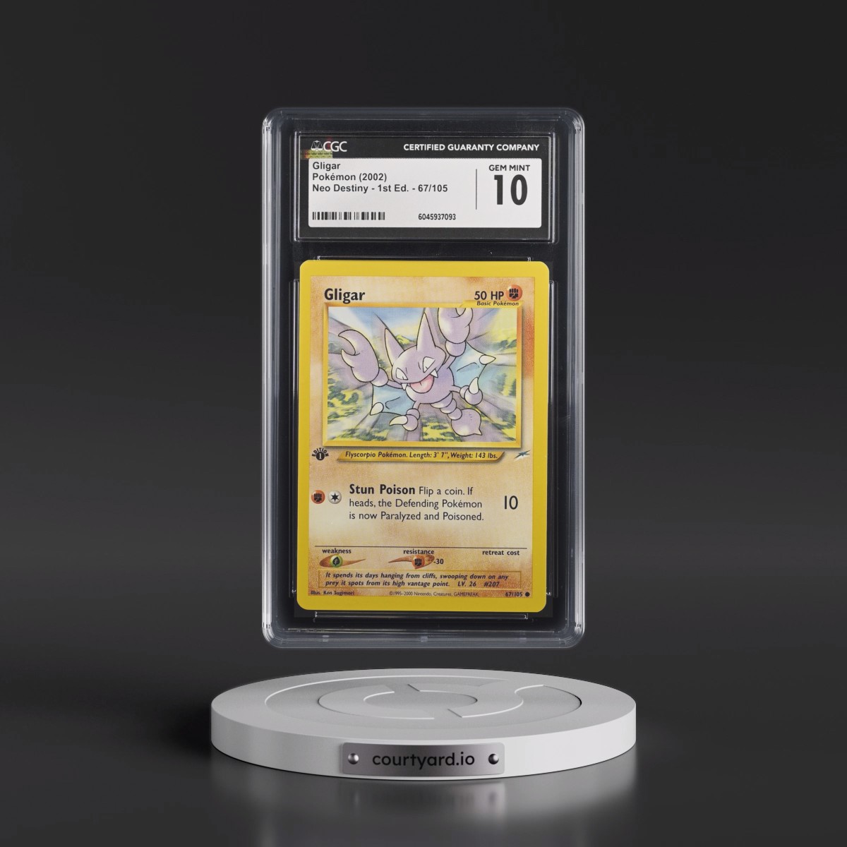 2002 Neo Destiny Gligar - 1st Edition #67/105 CGC 10