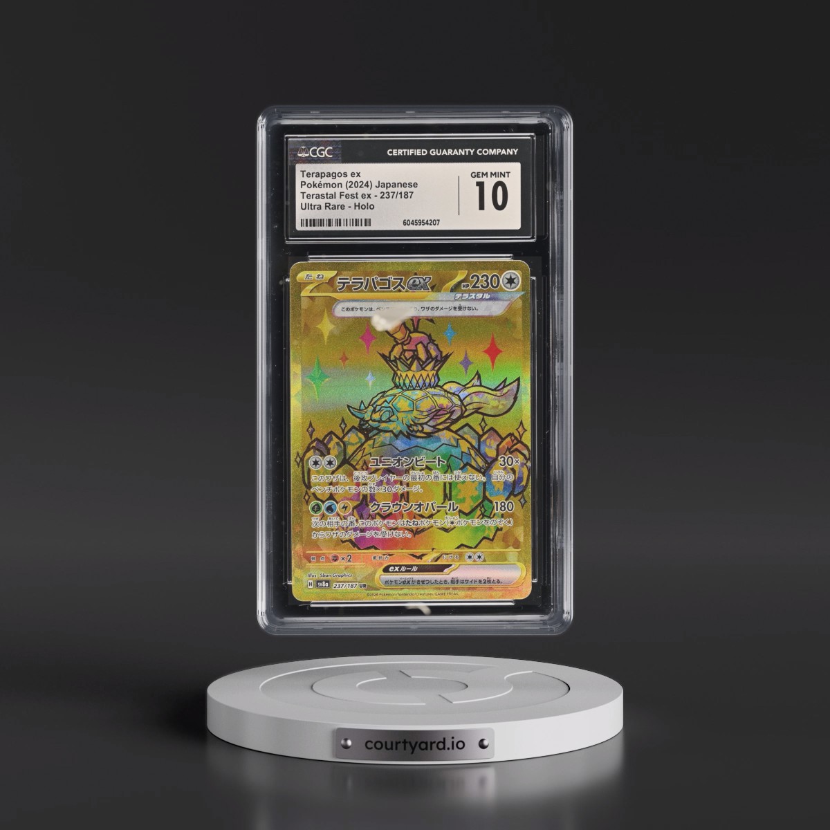 2024 High Class Pack: Terastal Fest ex - sv8a #237/187 Terapagos ex - Ultra Rare Holo (CGC 10 GEM MINT)