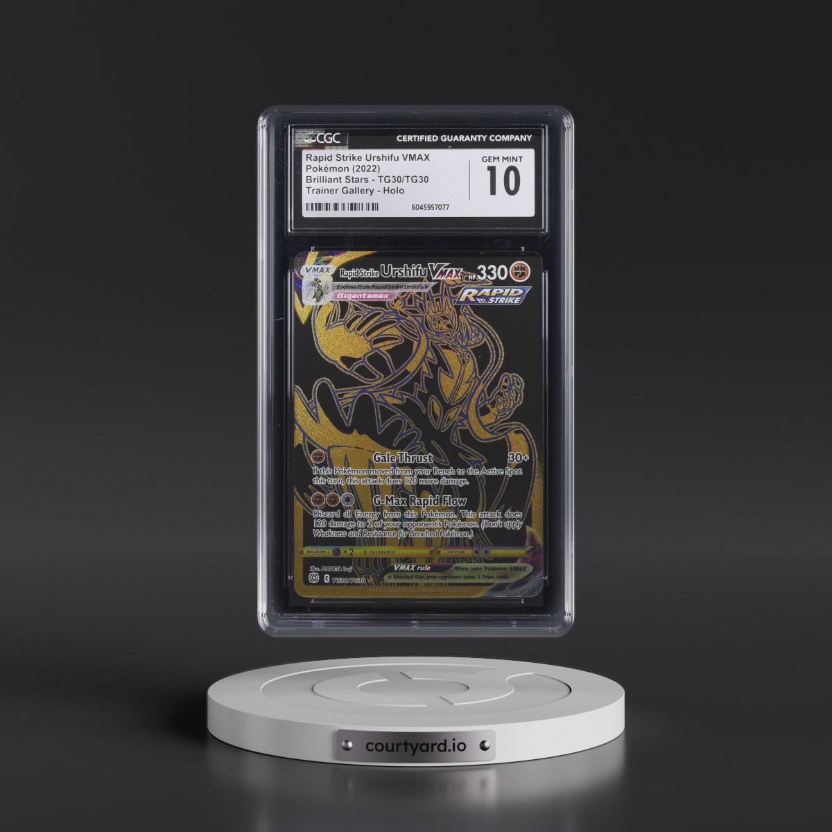 2022 Brilliant Stars #TG30/TG30 Rapid Strike Urshifu VMAX - Trainer Gallery Holo (CGC 10 GEM MINT)