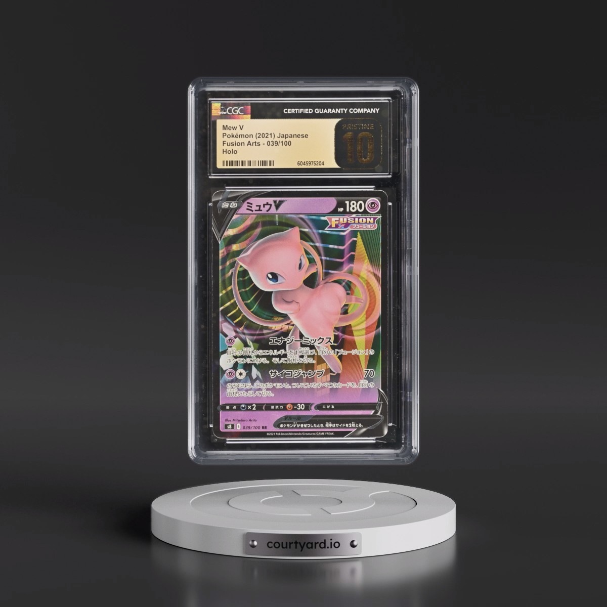 2021 Fusion Arts #039/100 Mew V - Holo (CGC 10 PRISTINE)