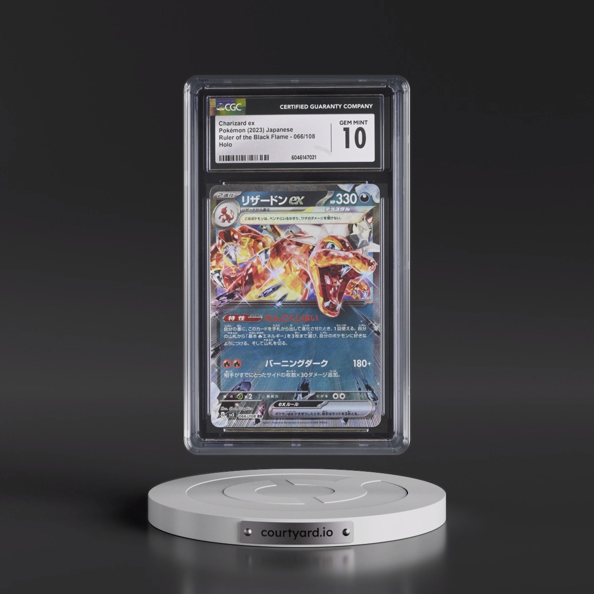 2023 Ruler of the Black Flame #066/108 Charizard ex - Holo (CGC 10 GEM MINT)