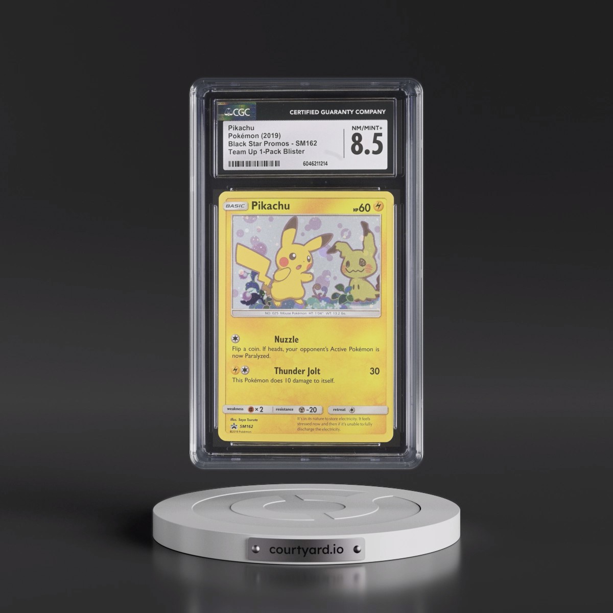 2016 Black Star Promos - Sun & Moon Pikachu - Team Up 1-Pack Blister (Cosmos Holo) #SM162 CGC 8.5