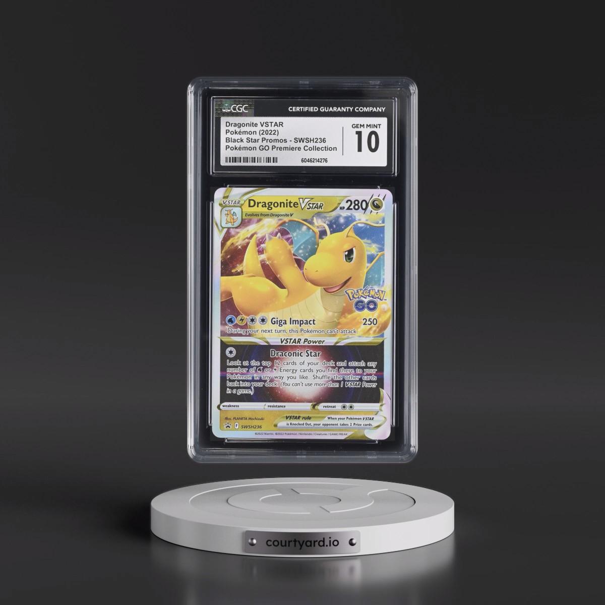 2017 Black Star Promos - Sword & Shield #SWSH236 Dragonite VSTAR - Holo Pokémon GO Premier Deck Holder Collection (CGC 10 GEM MINT)